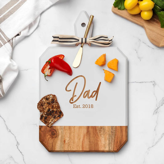 Dad Personalized Charcuterie Board with Spreader