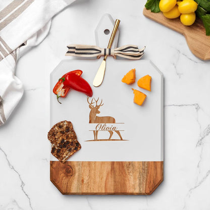 Hunting Personalized Charcuterie Board with Spreader