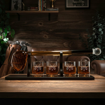 Golf Club Whiskey Decanter with Golf Glasses Gift Set