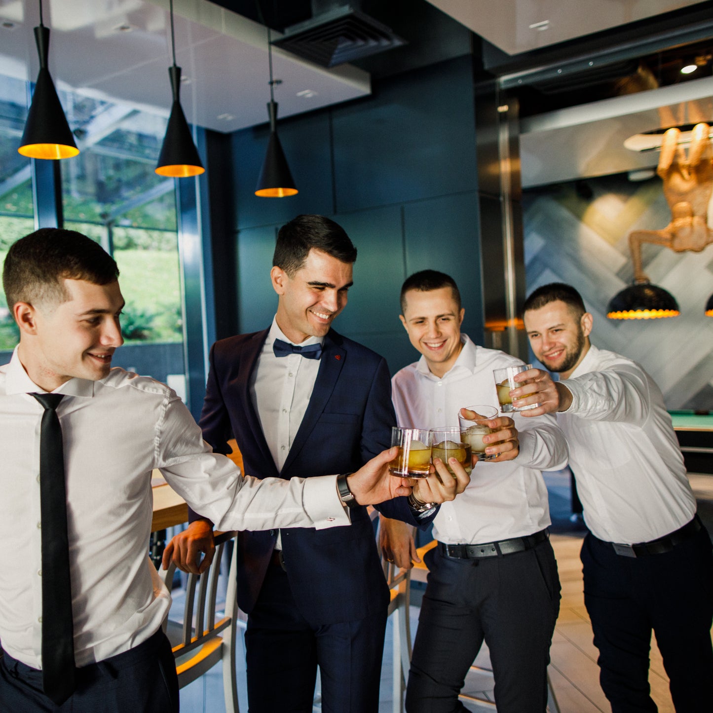 Groomsmen Personalized Whiskey Decanter with Whiskey Rocks Glasses Set - 3pc