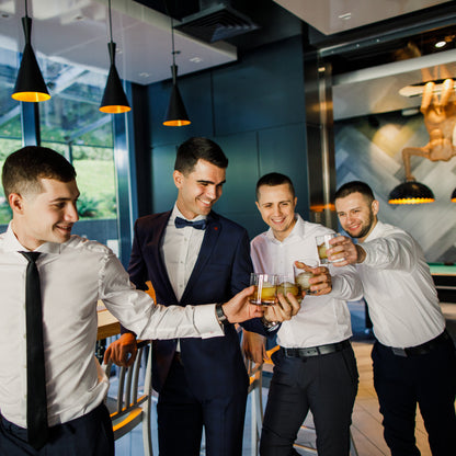 Groomsmen Personalized Whiskey Decanter with Whiskey Rocks Glasses Set - 3pc