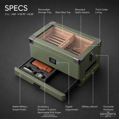 Military Personalized Cigar Humidor