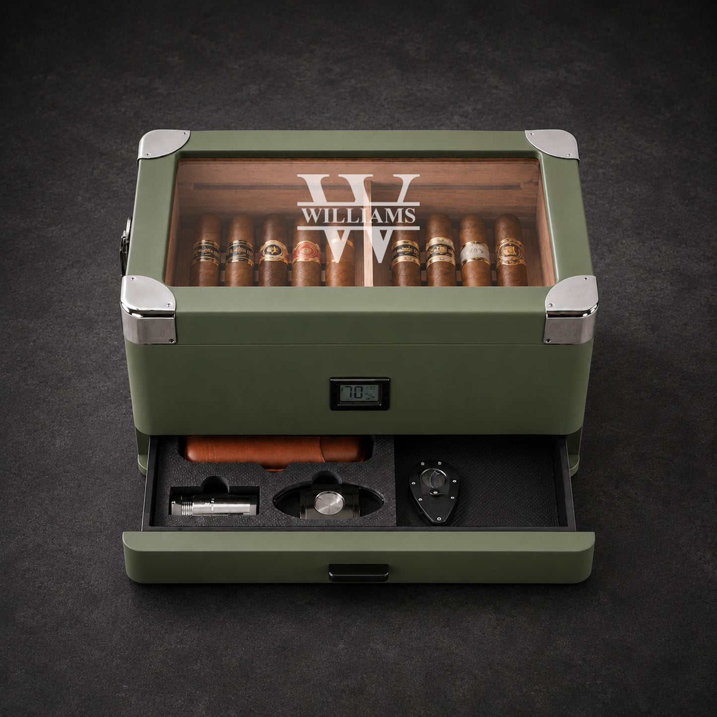 Military Personalized Cigar Humidor