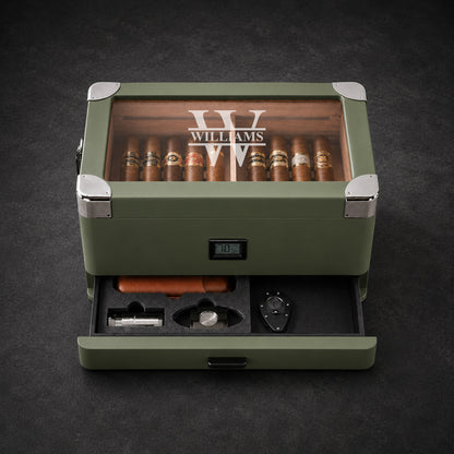 Military Personalized Cigar Humidor