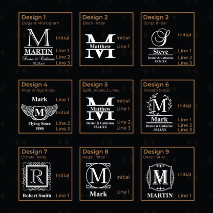 Monogram Personalized Business Card Case