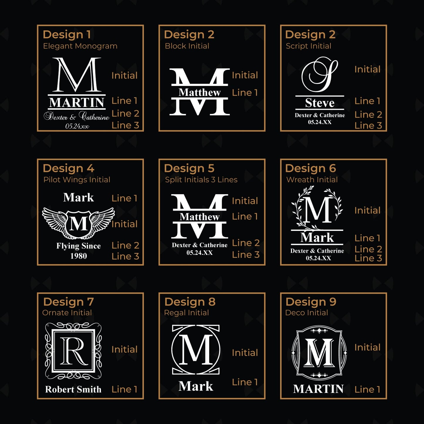 Monogram Personalized Metal Flask