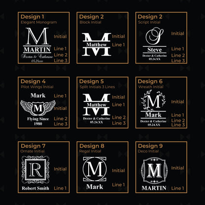 Monogram Personalized Beer Snifter - Set of 4