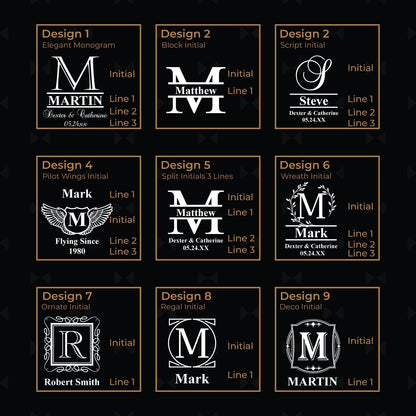 Monogram Personalized Square Whiskey Glass