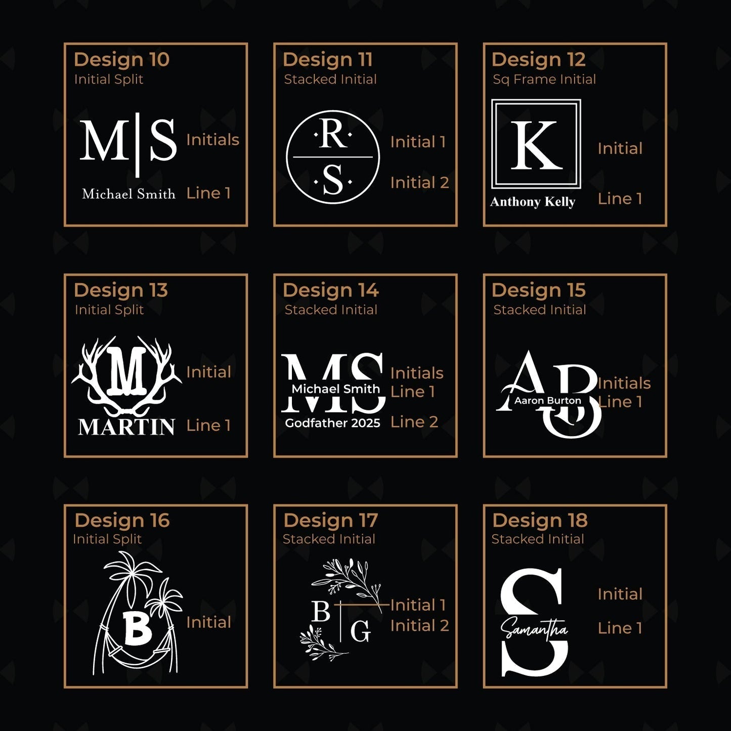 Monogram Personalized Business Card Case