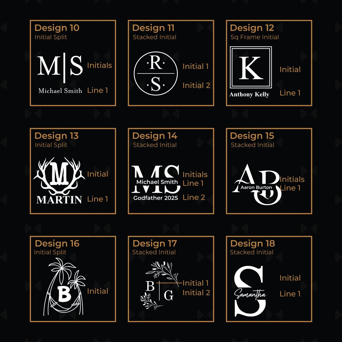 Monogram Personalized Golf Bag Tag and Tee Holder
