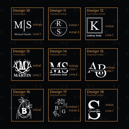 Monogram Personalized Golf Bag Tag and Tee Holder