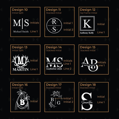 Monogram Personalized Square Whiskey Glass