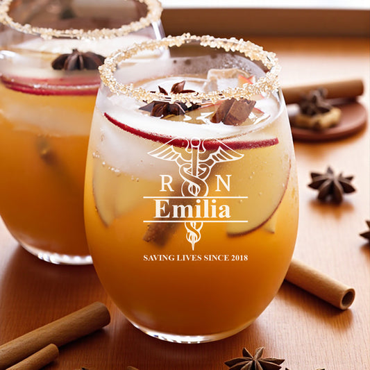 Medical Professionals Personalized Wine Glass