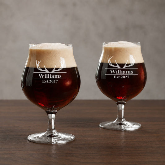 Hunting Personalized Beer Snifter - Set of 4
