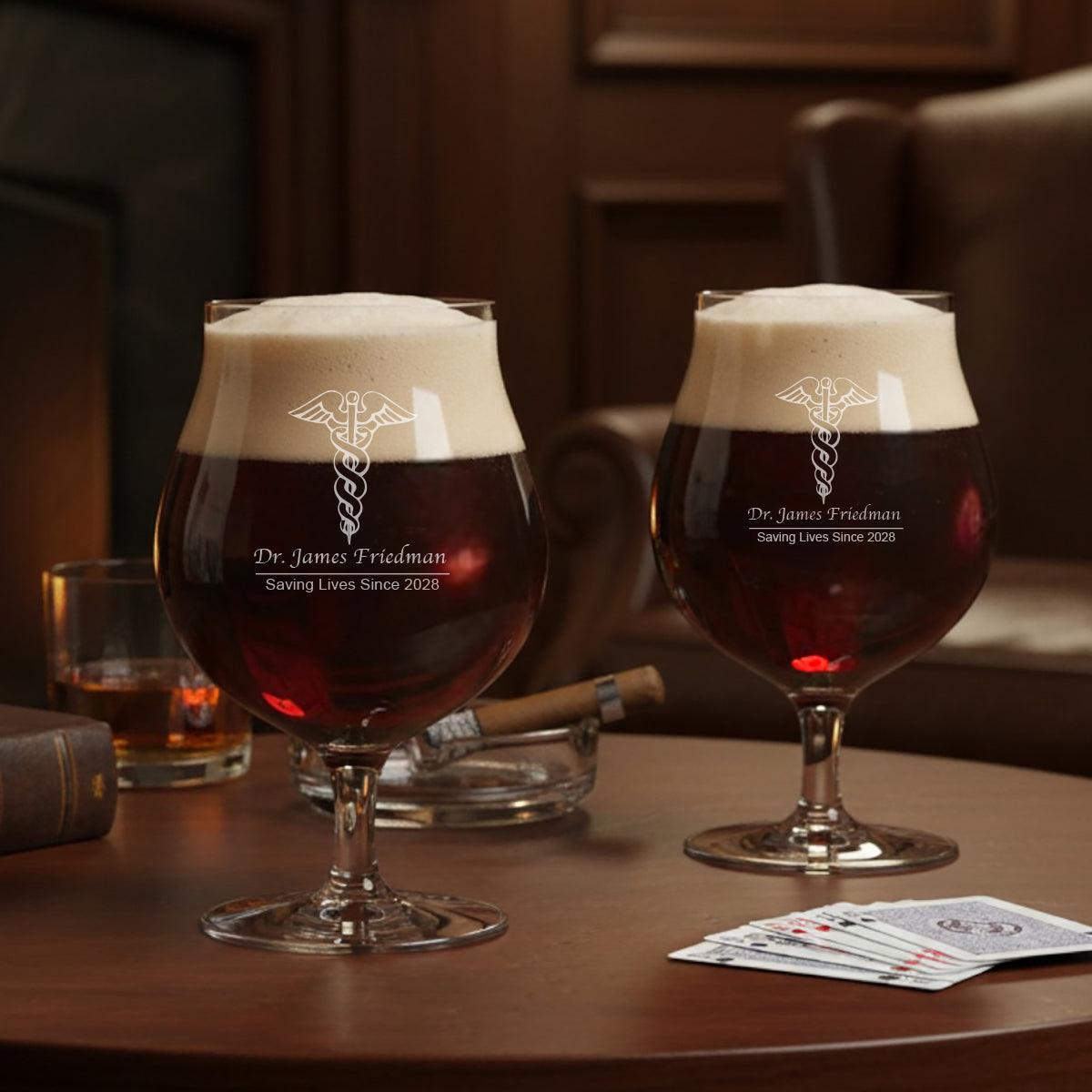 Medical Professionals Personalized Beer Snifter - Set of 4