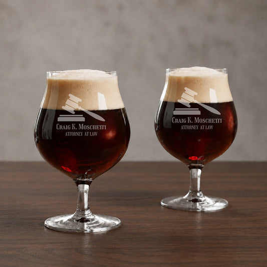 Lawyer Personalized Beer Snifter - Set of 4