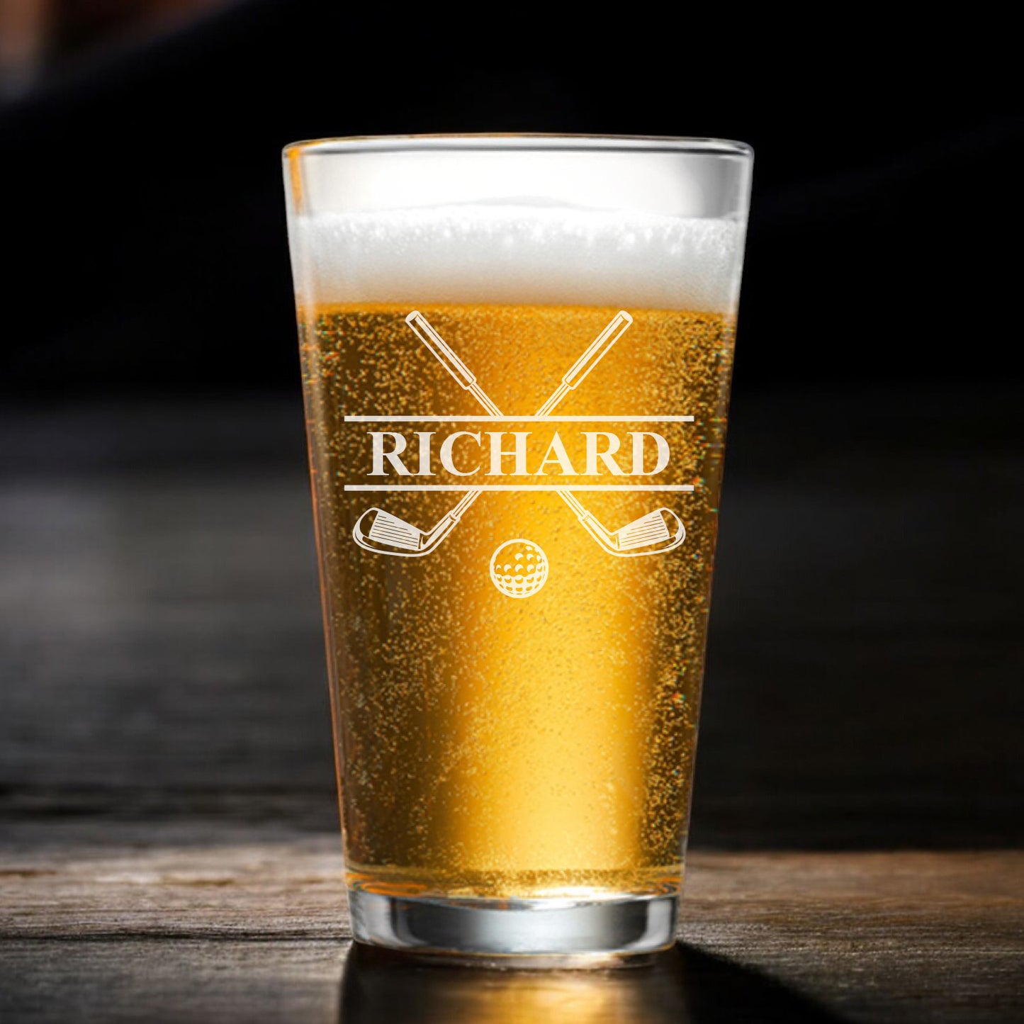 Golf Personalized Beer Growler with Pint Glass Set