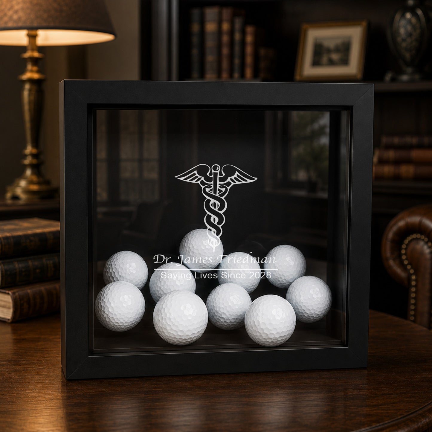 Medical Professionals Personalized Golf Ball Shadow Box Display Case
