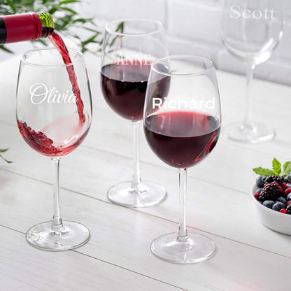 Personalized 18 oz Wine Glass