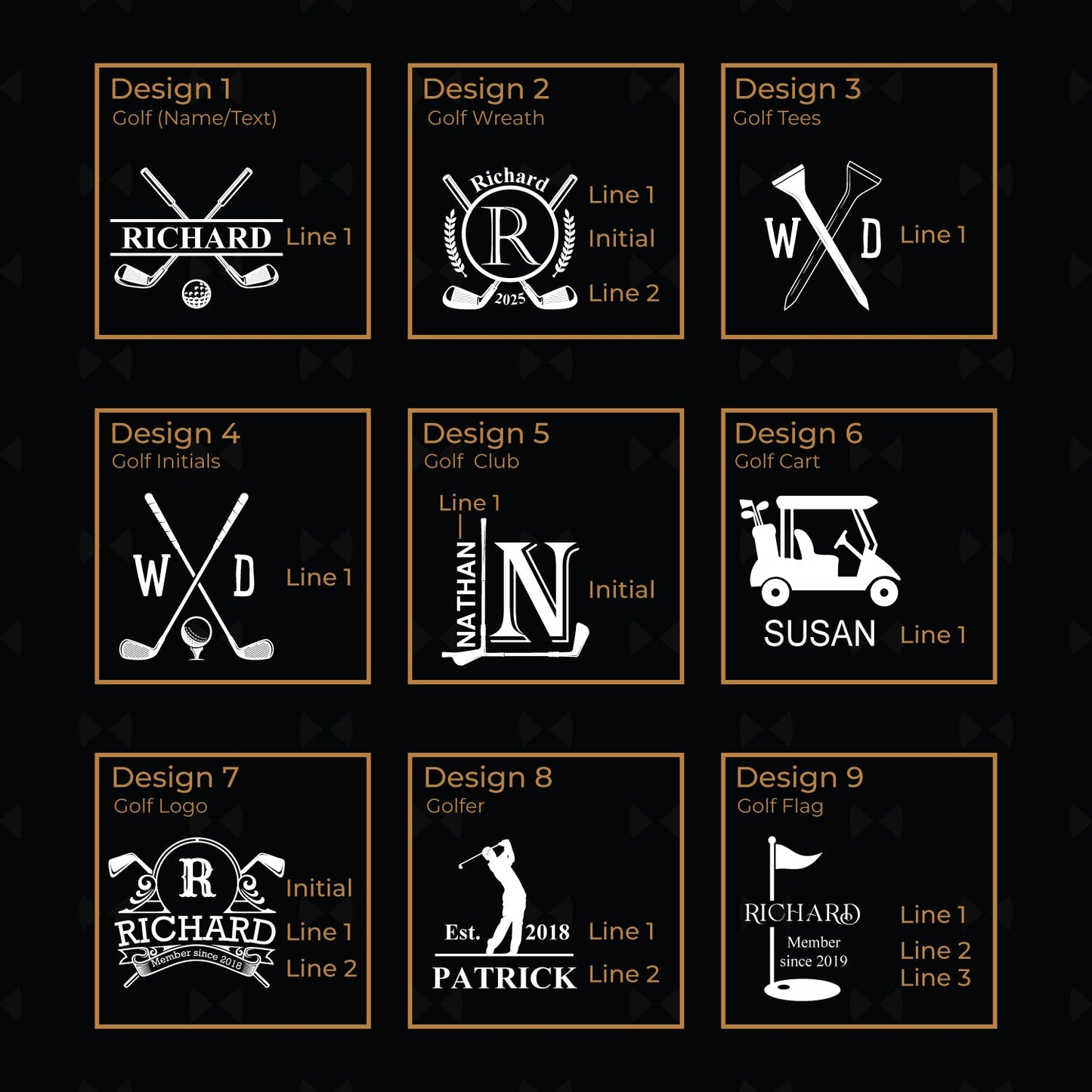 Golf Personalized Oval Slate & Wood Cheese Board