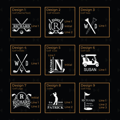 Golf Personalized Bamboo Barbeque Tools Gift Set