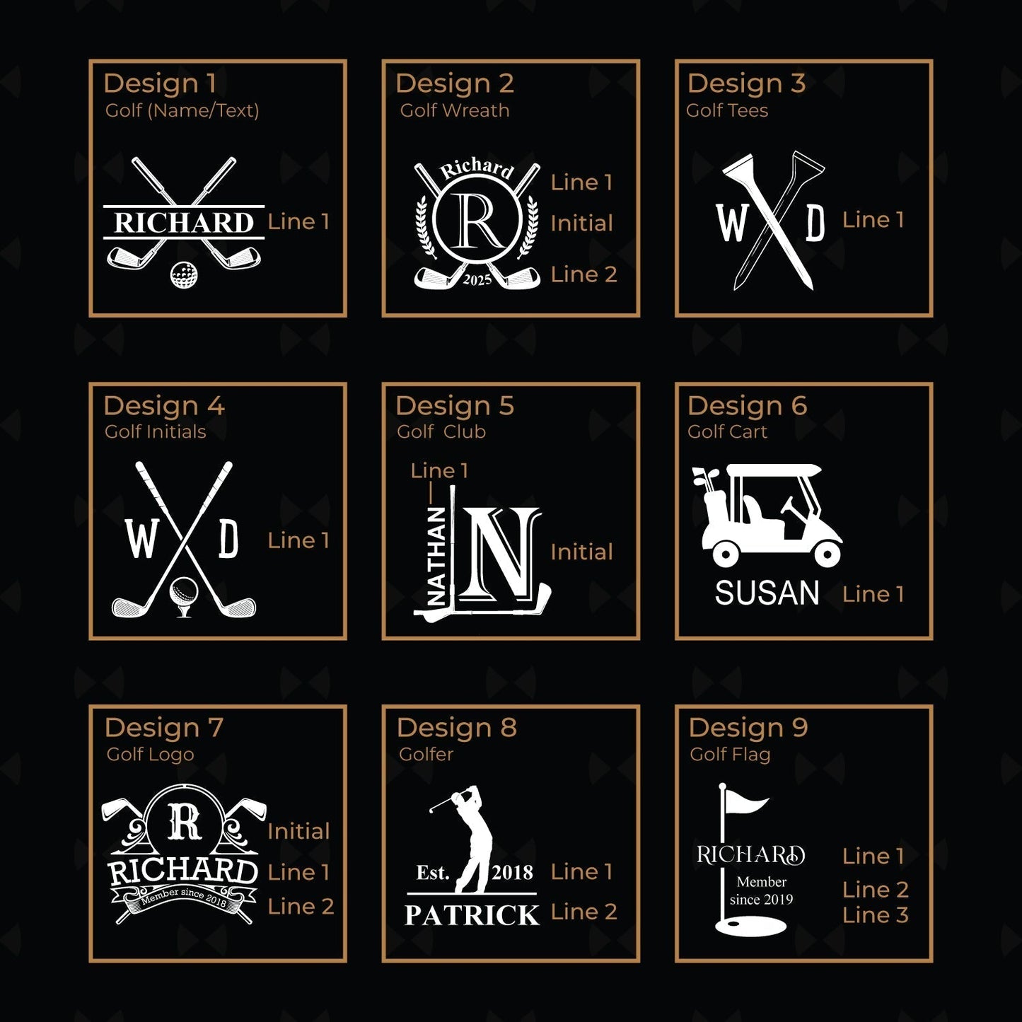 Golf Personalized Legacy Reserve Whiskey Decanter with Rocks Glasses - 3 pc