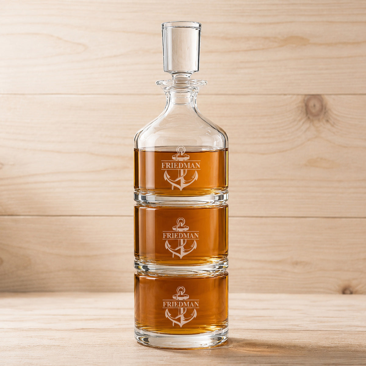Tropical Coastal Signature Collection Personalized Duet 8.5 oz. Stacking Decanter Set