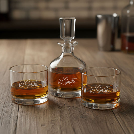 Signature Collection Personalized Duet 8.5 oz. Stacking Decanter Set