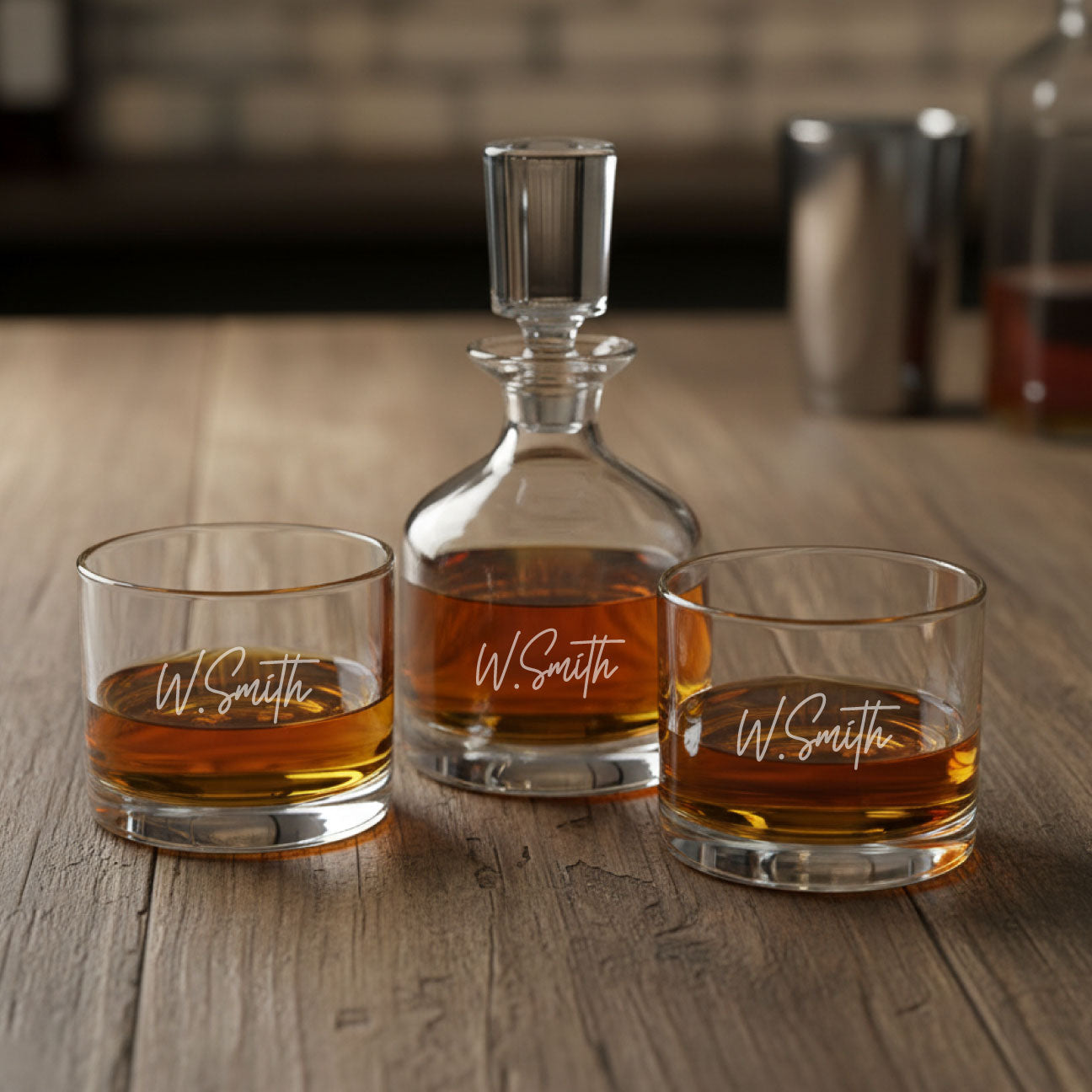 Signature Collection Personalized Duet 8.5 oz. Stacking Decanter Set