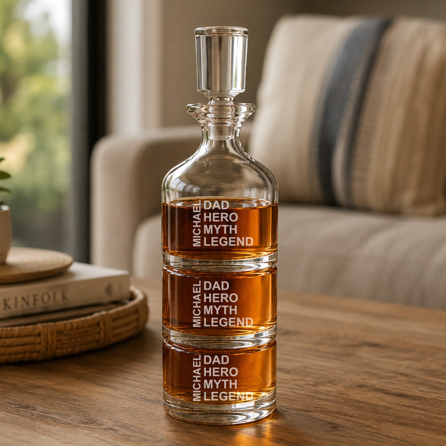 Dad Personalized Duet 8.5 oz. Stacking Decanter Set