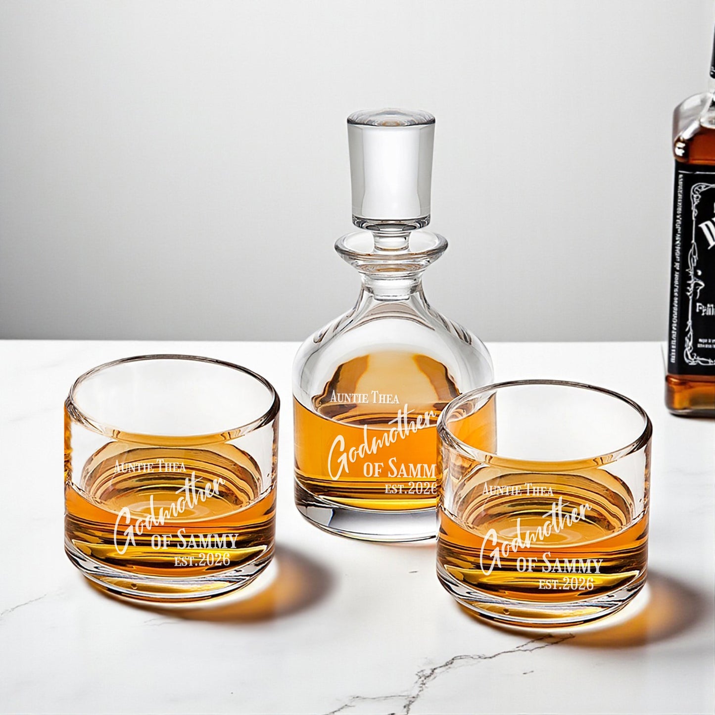 Godmother Personalized Duet 8.5 oz. Stacking Decanter Set