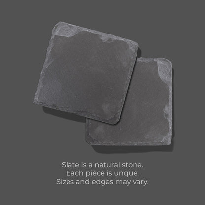 Signature Collection Personalized Slate Coasters, Set of 4