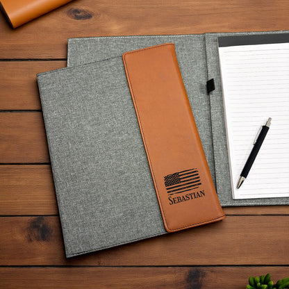 Patriotic Military Personalized Full Pad Portfolio