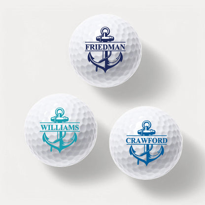 Anchor Personalized Golf Ball Gift Set