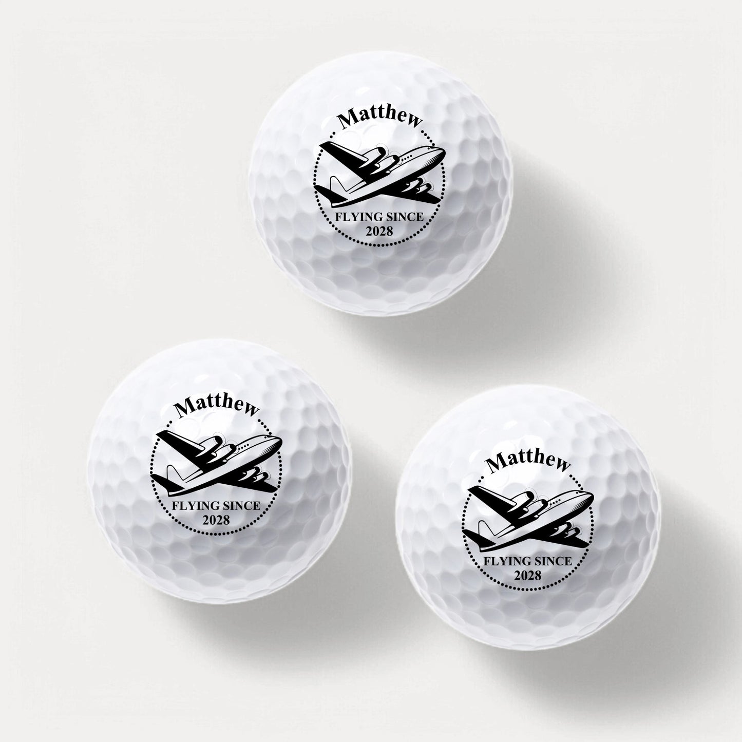 Aviator Pilot Personalized Golf Ball Gift Set