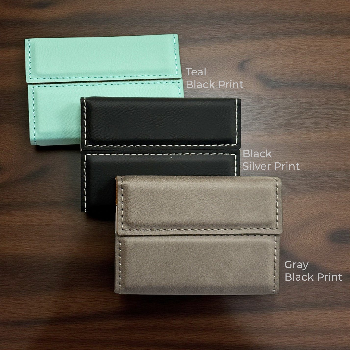 Signature Personalized Leather Business Card  Case