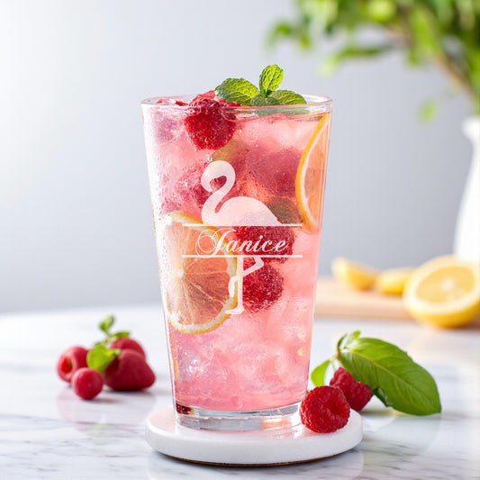 Flamingo Personalized Beer Glass