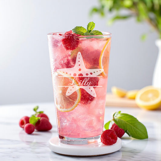 Starfish Personalized Beer Glass