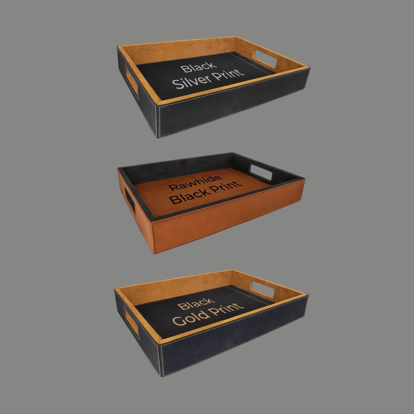 Bitcoin Crypto Personalized Rectangle Leather Serving Tray