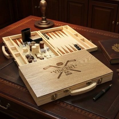 Hockey Personalized Backgammon Game Set