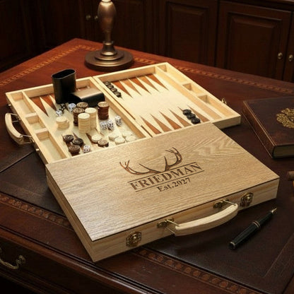 Hunting Personalized Backgammon Game Set