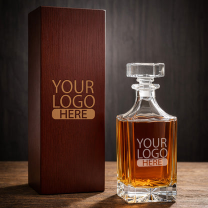 Custom Logo Personalized Classic Whiskey Decanter with Glasses Gift Set