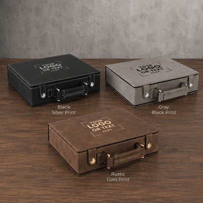 Custom Logo Personalized Leather Poker Gift Set