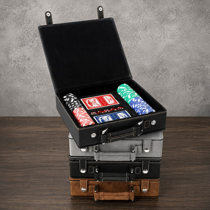 Custom Logo Personalized Leather Poker Gift Set