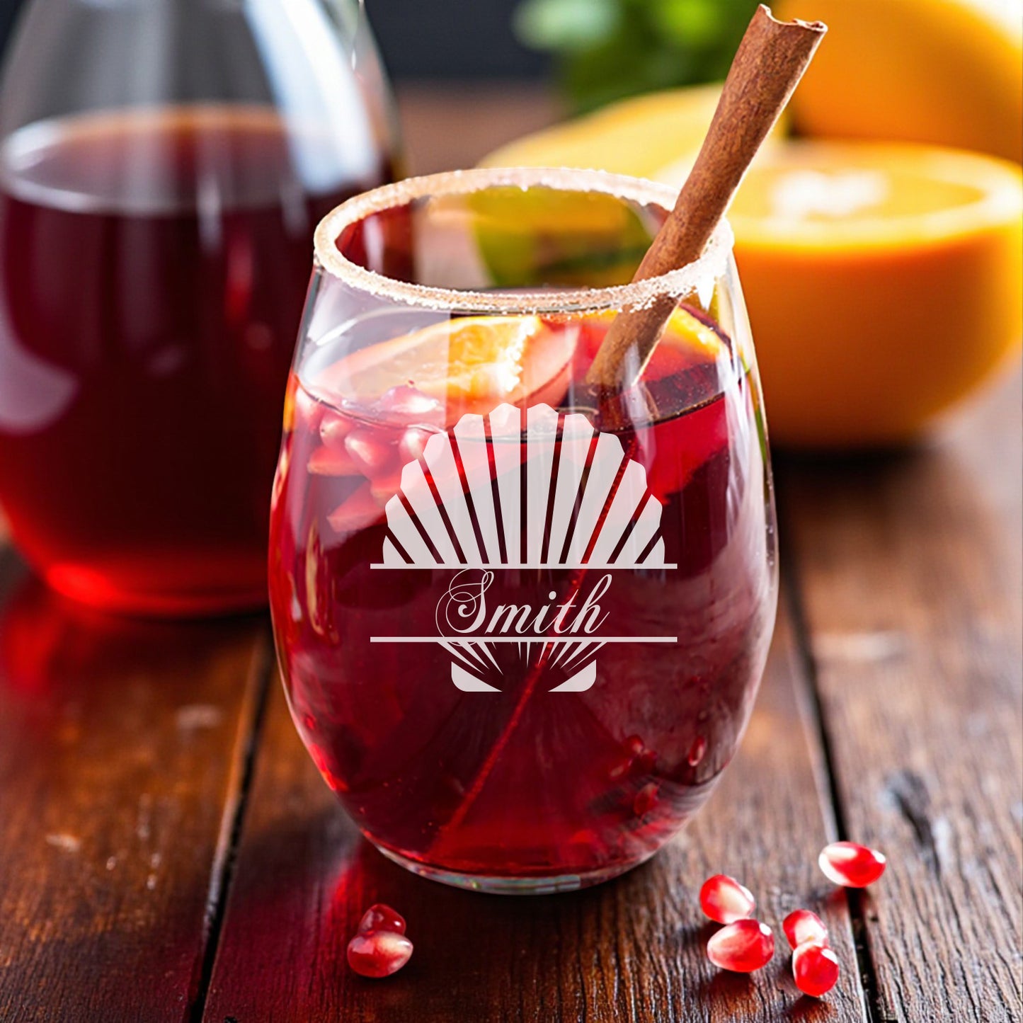 Seashell Personalized Wine Glass