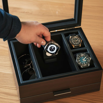 The Executive Personalized Modular 8 Slot Watch Box
