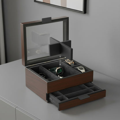 The Executive Personalized Modular 8 Slot Watch Box
