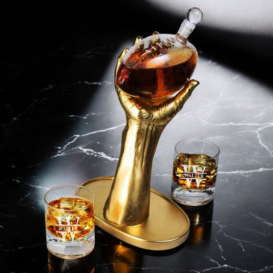 Football Whiskey Decanter with Glasses Gift Set