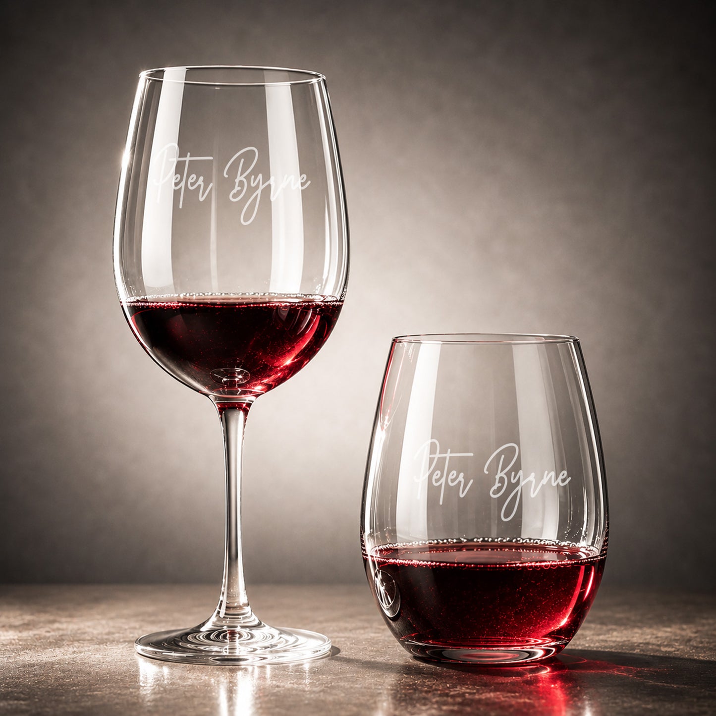 Signature Personalized Harp Wine Decanter With Wine Glass Set