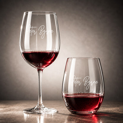 Signature Personalized Harp Wine Decanter With Wine Glass Set